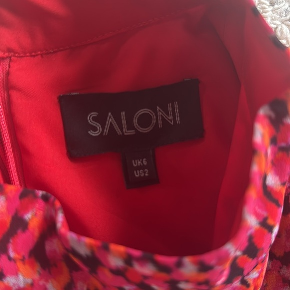 Saloni Isa Midi Ruffle Dress US size 2 - Picture 8 of 11